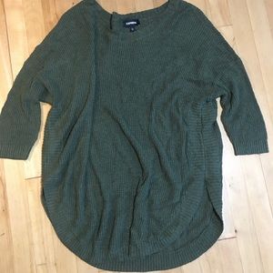 NWT Express Olive Green Knit Sweater